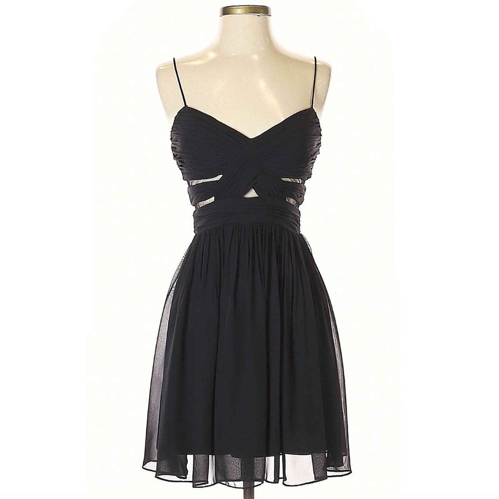 Hailey Logan by Adrianna Papell Pleated Mesh Sweetheart Mini Dress NWOT - Picture 3 of 9